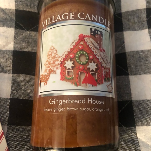 🤎Yankee Candle Gingerbread House & Cook w Color Silicone Gingerbread Spatula - Picture 3 of 7